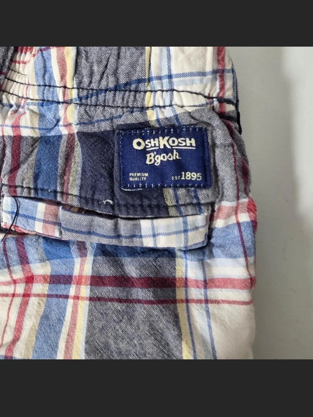 OshKosh B'gosh Multicolor Plaid Shorts - Blue, Red, Yellow, White